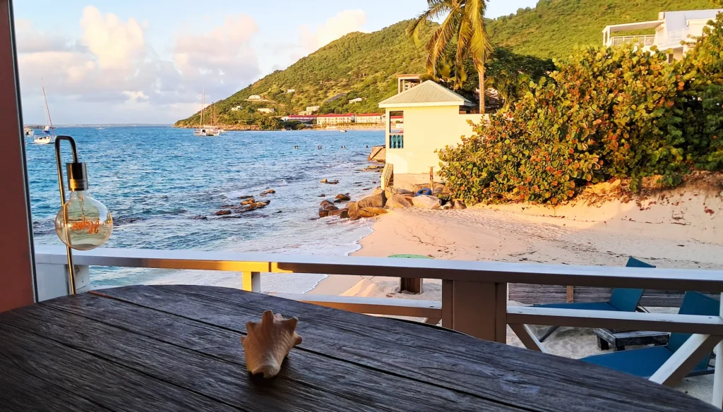 view of grand case bay, St Martin from a restaurant