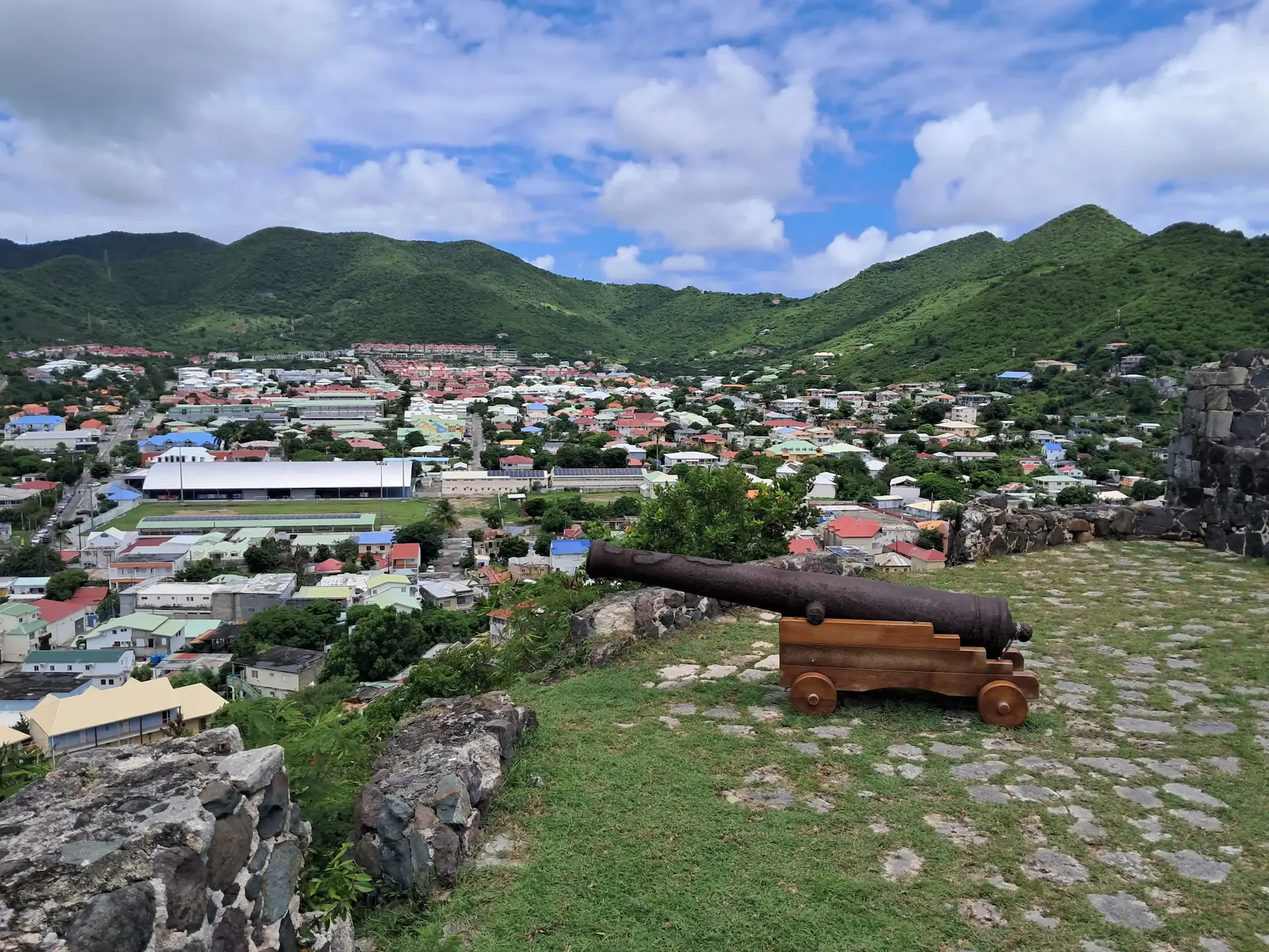 Fort Louis lookout over Concordia on SXM map