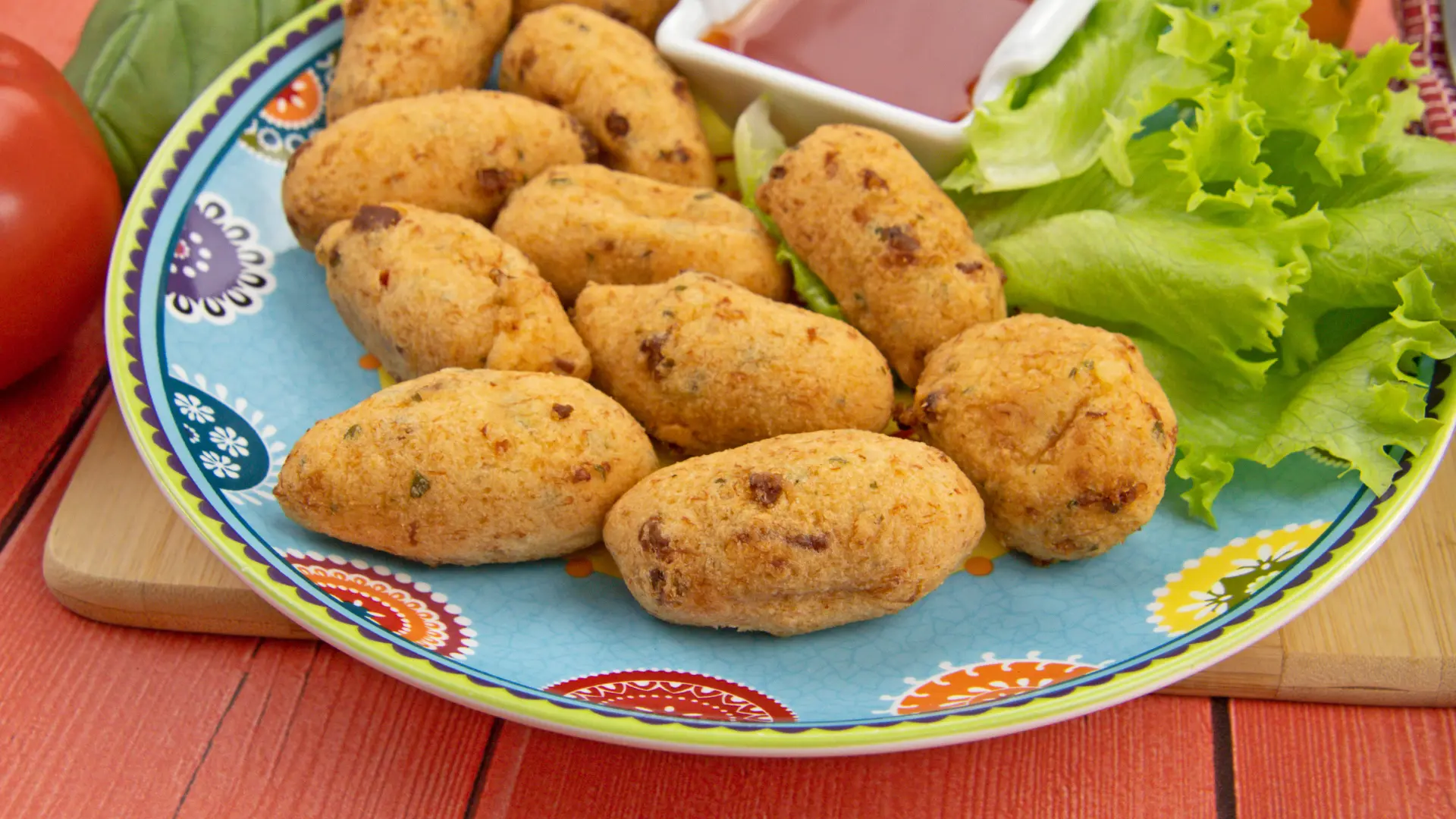 accras or cod fish fritters serves at the lolo's in marigot, St Martin