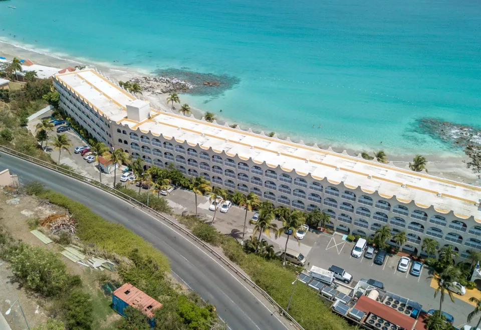 Belair Beach hotel, St Maarten from the air