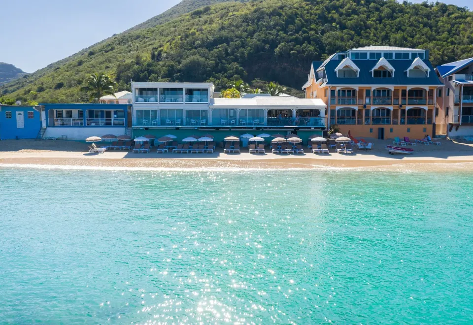 Les Temps des Cerises Boutique Hotel, Grand Case, st martin. view from the sea