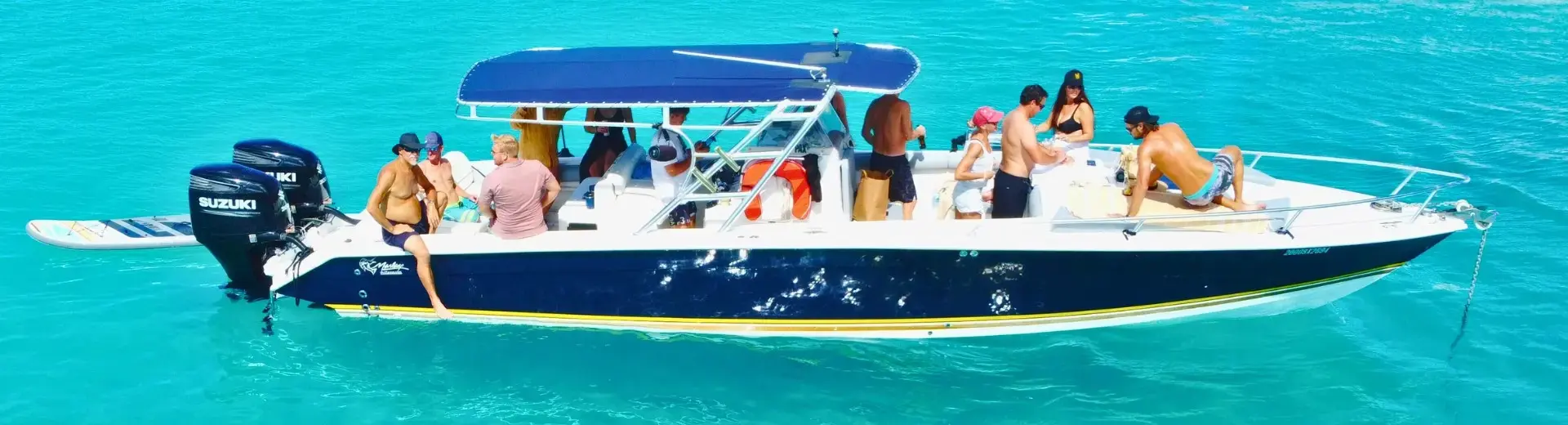 35ft Malargo powerboat for EXPLR.SX private charters st maarten