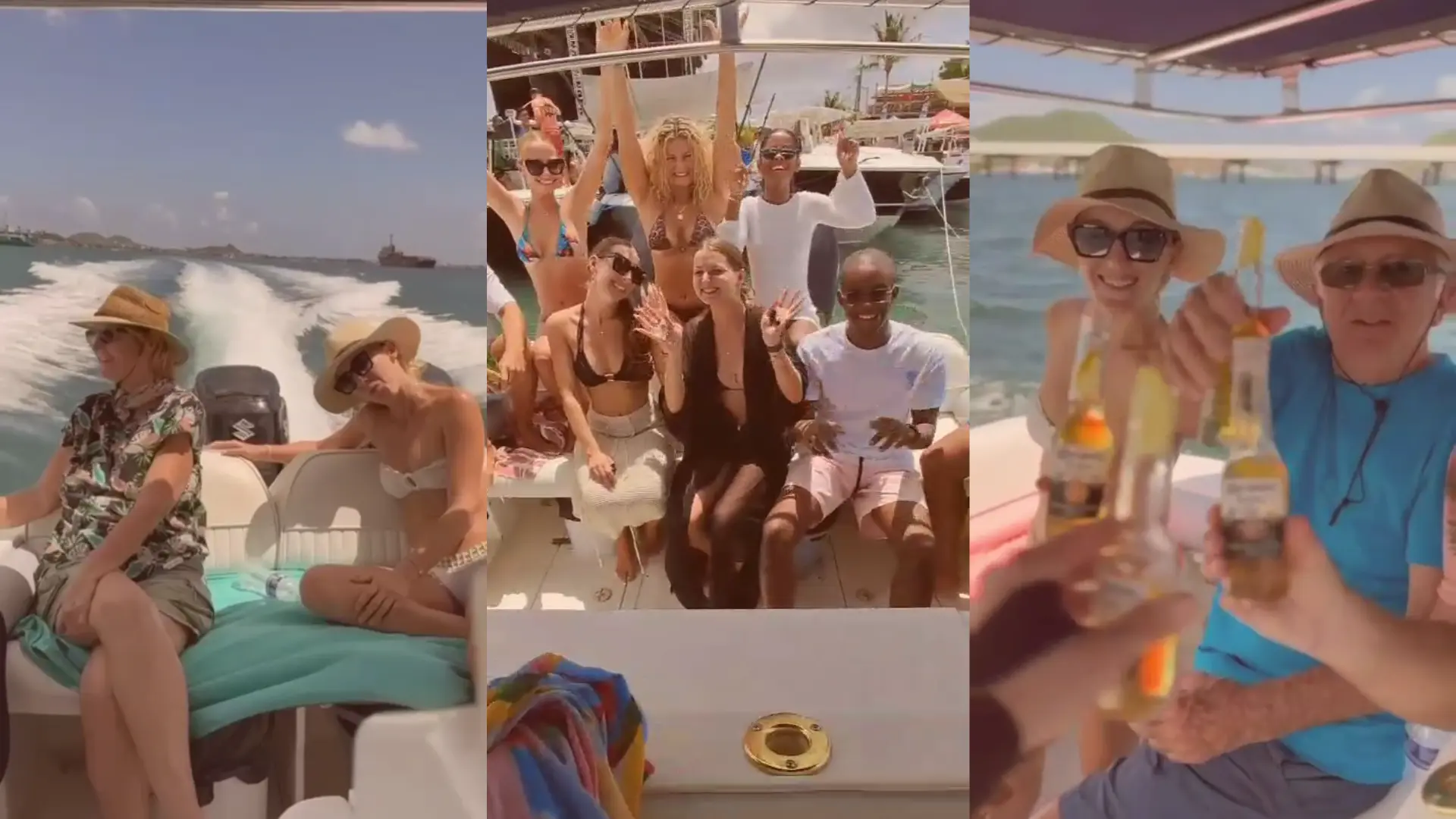 guests having a party on a sunset charter cruise in st maarten