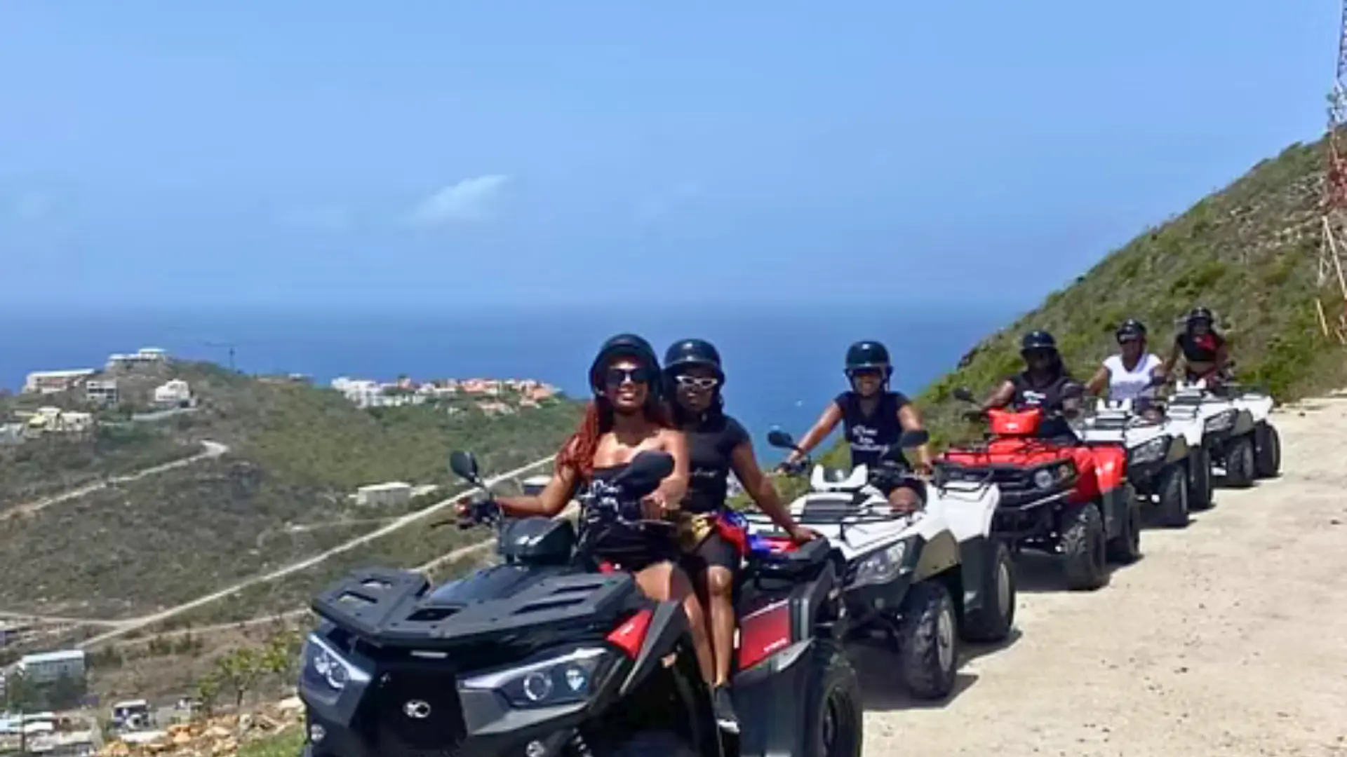 Guided ATV tour exploring Saint Martin’s coastline and mountain trails