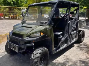 Side-by-side buggy vehicle parked and ready for an off-road island tour in St Maarten