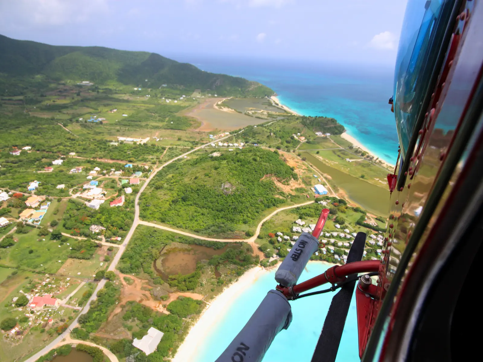 Helicopter transfer between Caribbean islands