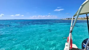 Private boat charter to Anguilla from St Martin turquoise water view