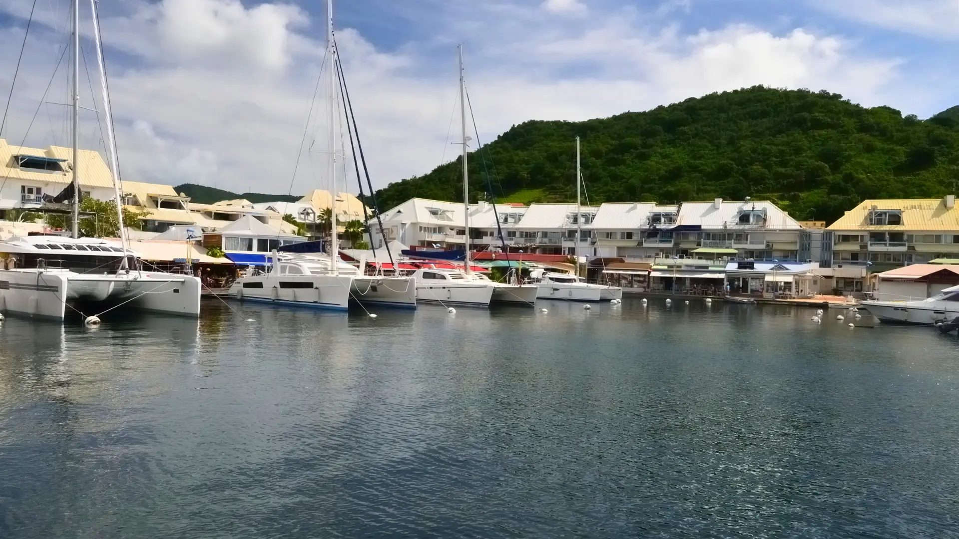 Boats docked at Marina Royale in Marigot St Martin